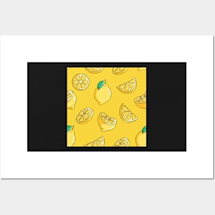 Lemons Pattern Posters and Art